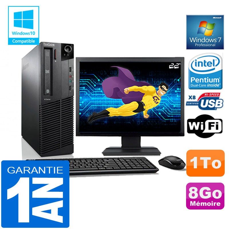 PC de escritorio Lenovo M92p SFF - Procesador Intel G630, 8GB de RAM, 1TB HDD, WiFi, Windows 7 Pro