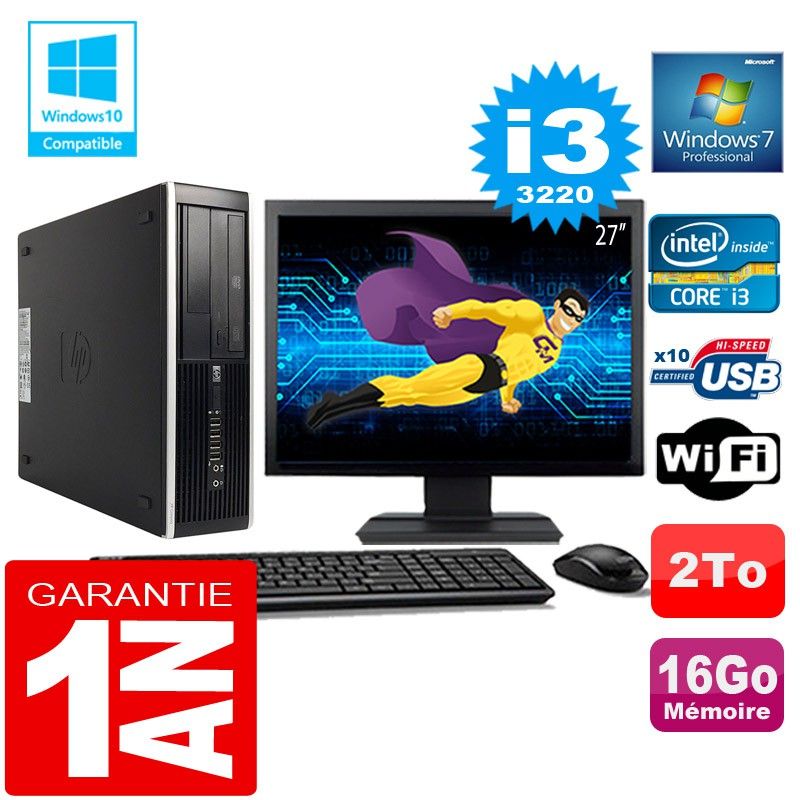 HP Compaq 8300 SFF PC - Core i3, 16GB RAM, 2TB HDD, WiFi
