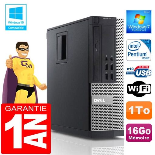PC Dell 990 SFF - Intel G840, 16GB de RAM, 1TB HDD, WiFi, Windows 7 Pro