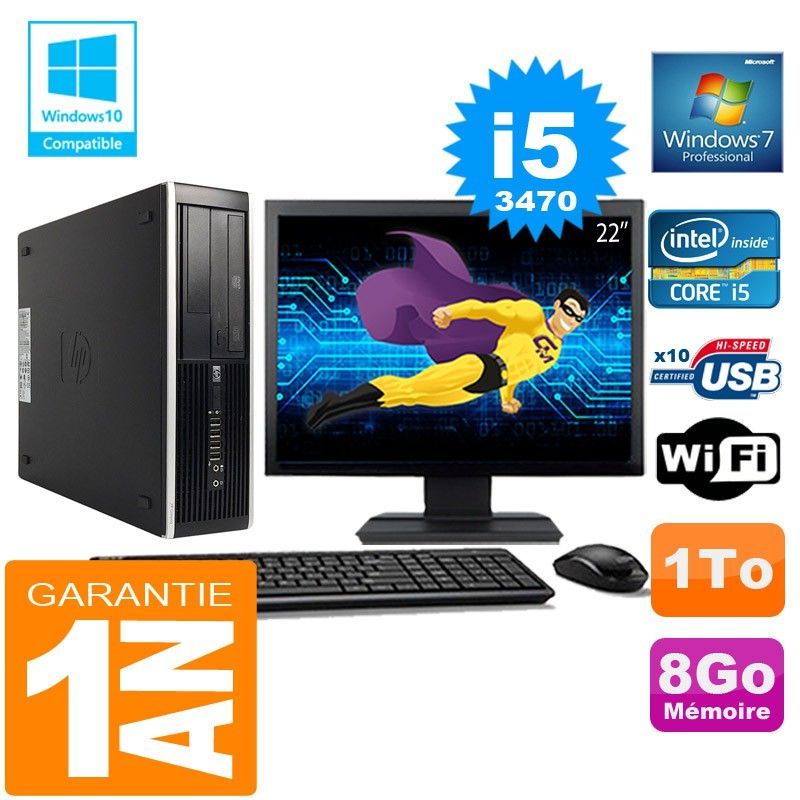 HP Compaq 8300 SFF PC - Core i5, 8GB RAM, 1TB HDD, WiFi