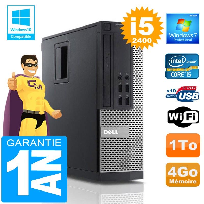 Dell 990 SFF PC - Core i5, 4GB RAM, 1TB HDD, WiFi, Windows 7 Pro