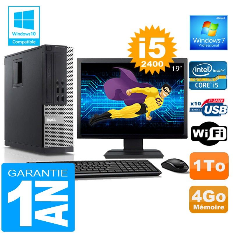 Dell 990 SFF Desktop - Core i5, 4GB RAM, 1TB HDD, Wi-Fi, Windows 7 Pro