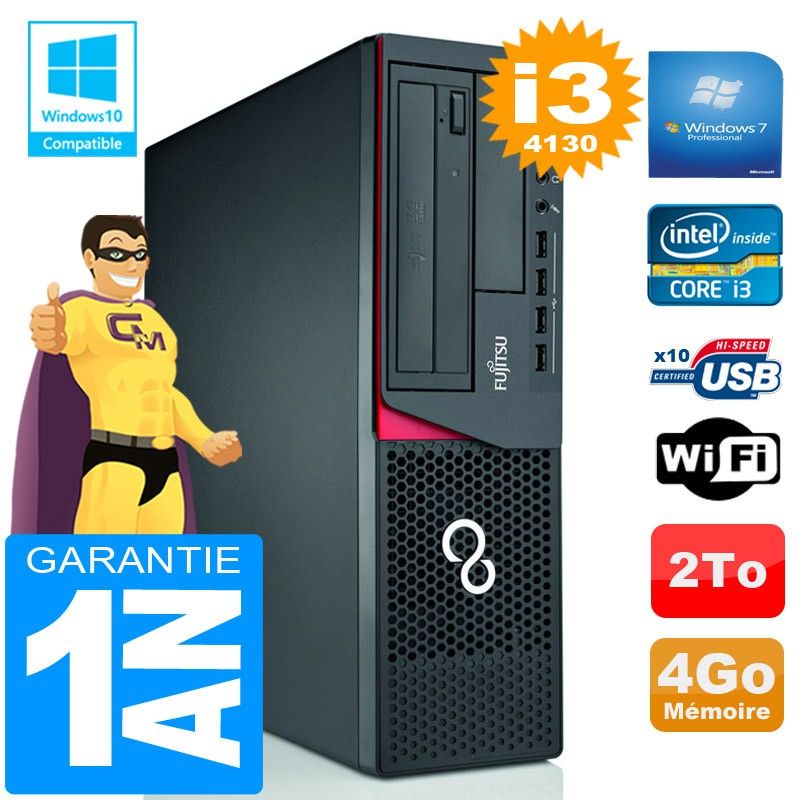 Fujitsu Esprimo E720 E85+ SFF I3-4130 4GB RAM 2TB WiFi Windows 7 PC