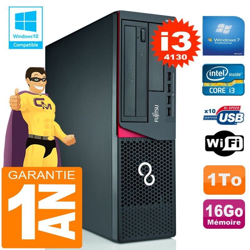 Fujitsu Esprimo E720 E85+ SFF Core i3-4130 16GB RAM 1TB SSD Wifi Windows 7