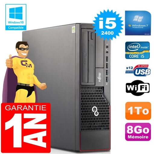 Fujitsu Esprimo E700 E90+ SFF Core i5-2400 8GB RAM 1TB HDD WiFi Windows 7