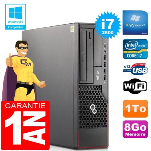 Fujitsu Esprimo E700 E90+ SFF Core i7-2600 8GB RAM 1TB WiFi Windows 7