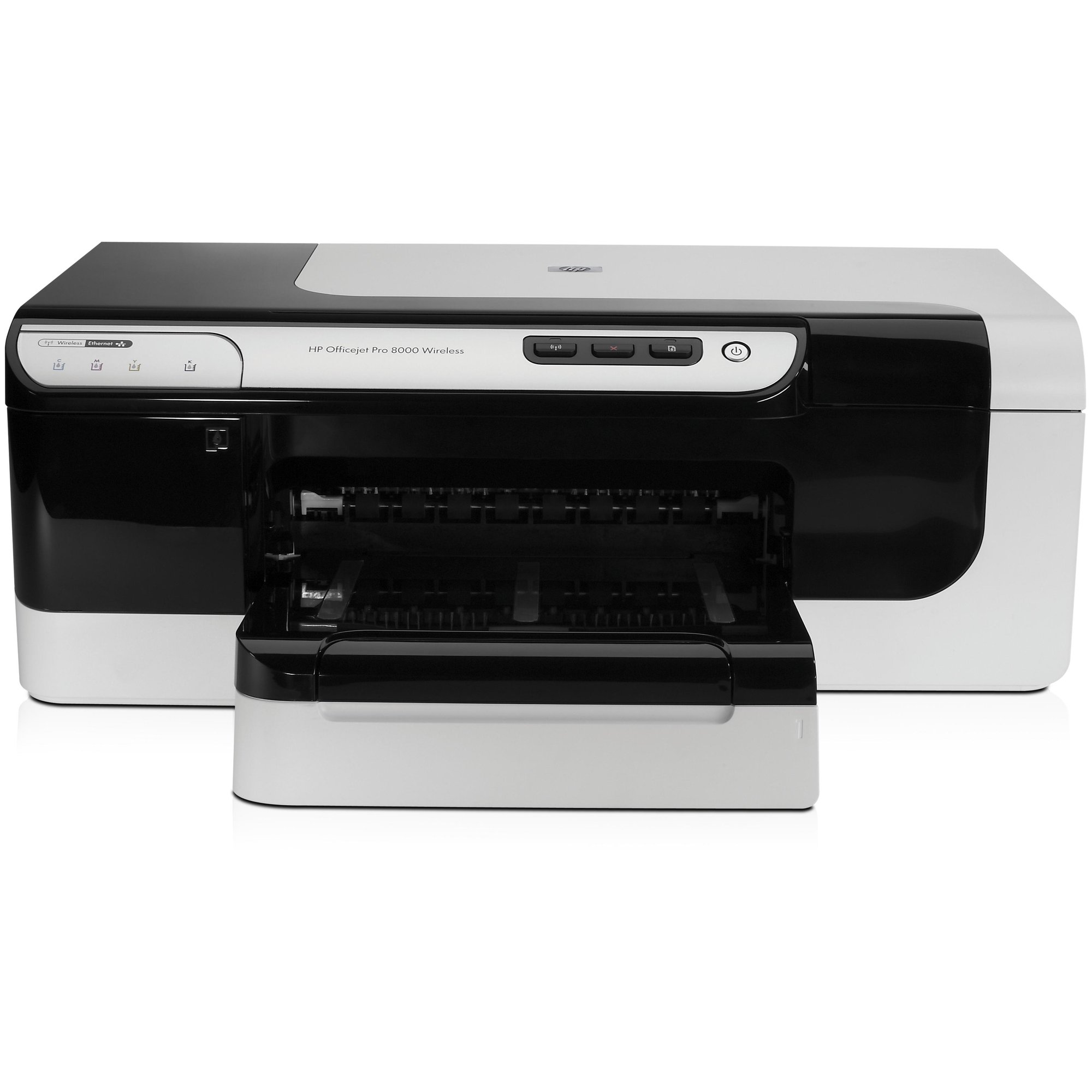 Imprimante HP Officejet Pro 8000 Wireless - Couleur - Format A4 - 1200 ppp - Jusqu'à 35 ppm (Monocrome) / Jusqu'à 34 ppm (Couleur) - Capacité : 250 feuilles - USB, LAN, Wi-Fi