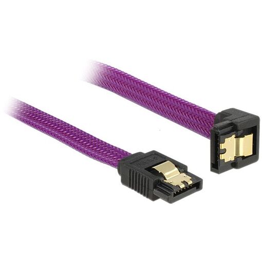 Cable SATA Delock Premium - 20 cm, Con bloqueo, Conexión de 90 grados