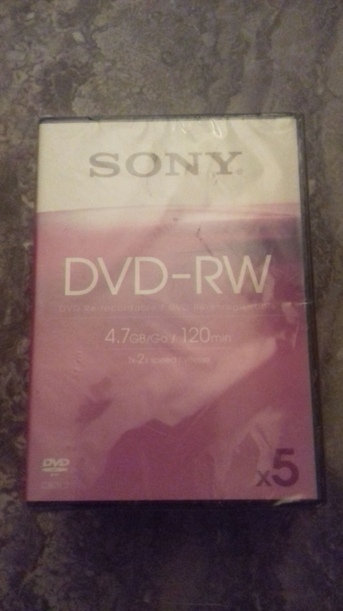 Sony 5x DVD-RW Case - 4.7GB, 1x/2x Speed