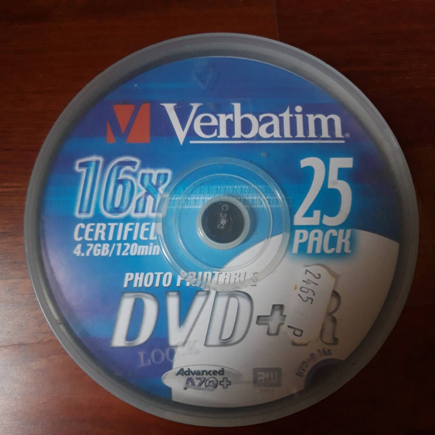 Verbatim - 25 DVD+R - 4,7 GB - 16x - Superficie imprimible foto