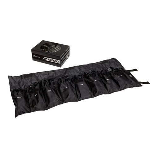 Corsair AX1600i - Alimentation électrique interne - ATX12V 2,4 / EPS12V 2,92 - 80 PLUS Titane - 100-240V CA - 1600W