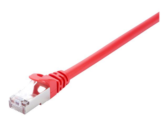 V7 RJ-45 to RJ-45 Cable - 1m - STP Cat 6 - Molded, Hookless - Red