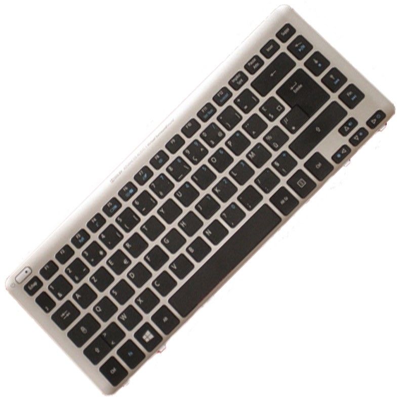 Acer MP-11F7 Wireless Keyboard, Azerty, Black with Silver Frame