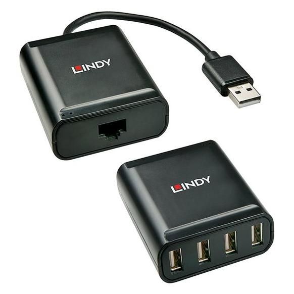 Extensor Lindy USB 2.0 Cat.5 - Cable USB de extensión - Hasta 60m