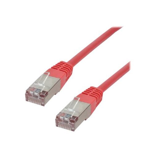Cable de red MCL - Pareja trenzada con protección CAT 5e UTP - Rojo