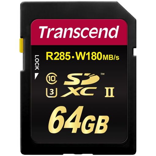 Transcend 700S Flash Memory Card - 64GB - Video Class V90 / UHS-II U3 / Class 10 - SDXC UHS-II