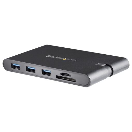 Station d'accueil StarTech avec USB-C, HDMI, VGA et lecteur de cartes SD