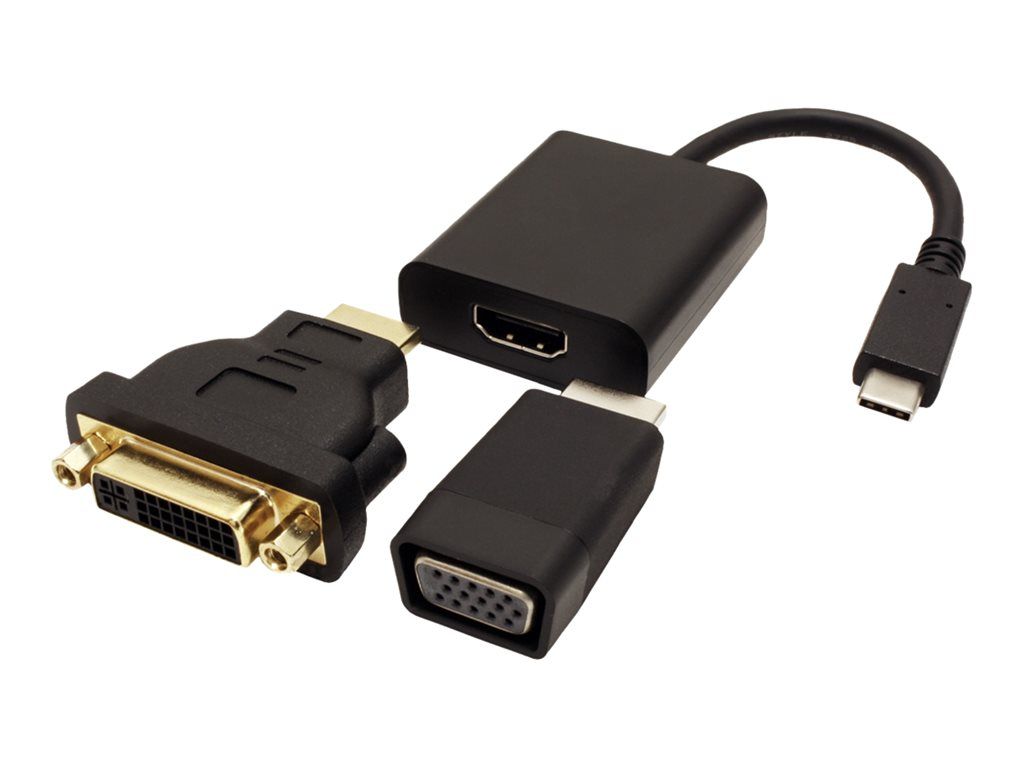 Adaptateur vidéo externe Secomp USB-C 3.1 - Noir