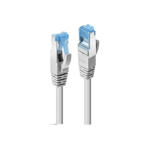 Lindy RJ-45 to RJ-45 Cable - 30cm - CAT 6a SFTP, PiMF - Halogen Free, Molded, Hookless - Grey