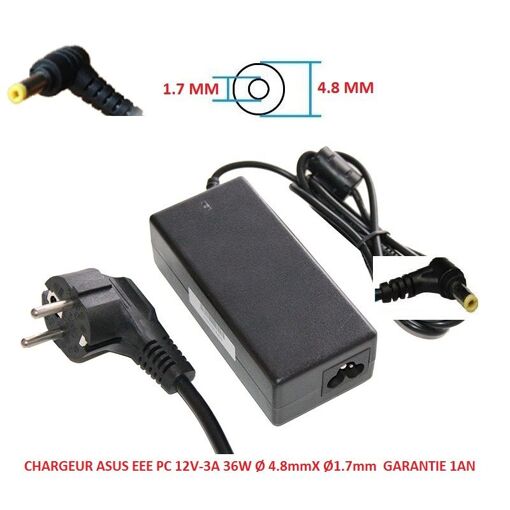 Adaptador de alimentación Asus 12V-3A 36W para Eee PC