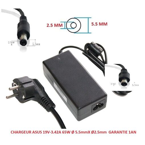 Adaptador de alimentación compatible Asus 19V-3.42A 65W