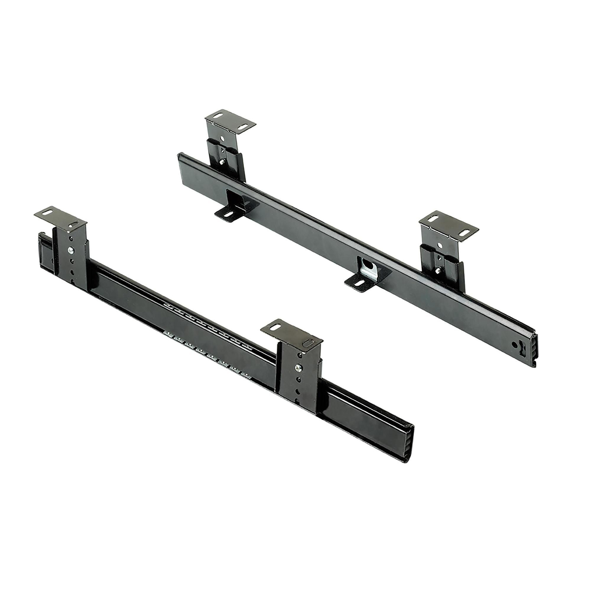 EMUCA Ball Bearing Slide for Keyboard Stand, Black Zinc, 409 mm, 10 kg Load Capacity