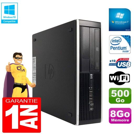 PC de escritorio HP Compaq Pro 6300 SFF - 8GB de RAM, 500GB HDD, Intel Pentium G630, Grabador de DVD, WiFi, Windows 7 Pro