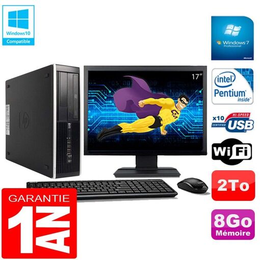 PC de sobremesa HP Compaq Pro 6300 SFF - 8 GB de RAM, 2 TB de disco duro, grabadora de DVD, WiFi, Windows 7 Pro