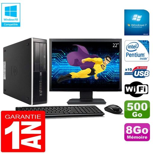Computadora de escritorio HP Compaq Pro 6300 SFF - Procesador Intel Pentium G630, 8 GB de RAM, 500 GB HDD, Grabadora de DVD, WiFi, Windows 7 Pro