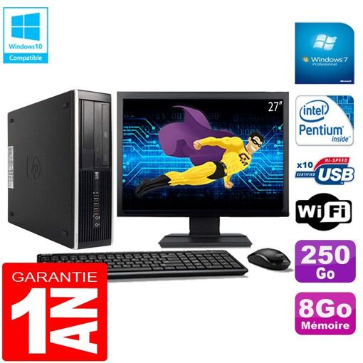 PC de escritorio HP Compaq Pro 6300 SFF - 8 GB de RAM, 250 GB HDD, Intel Pentium G630, Grabador de DVD, WiFi, Windows 7 Pro