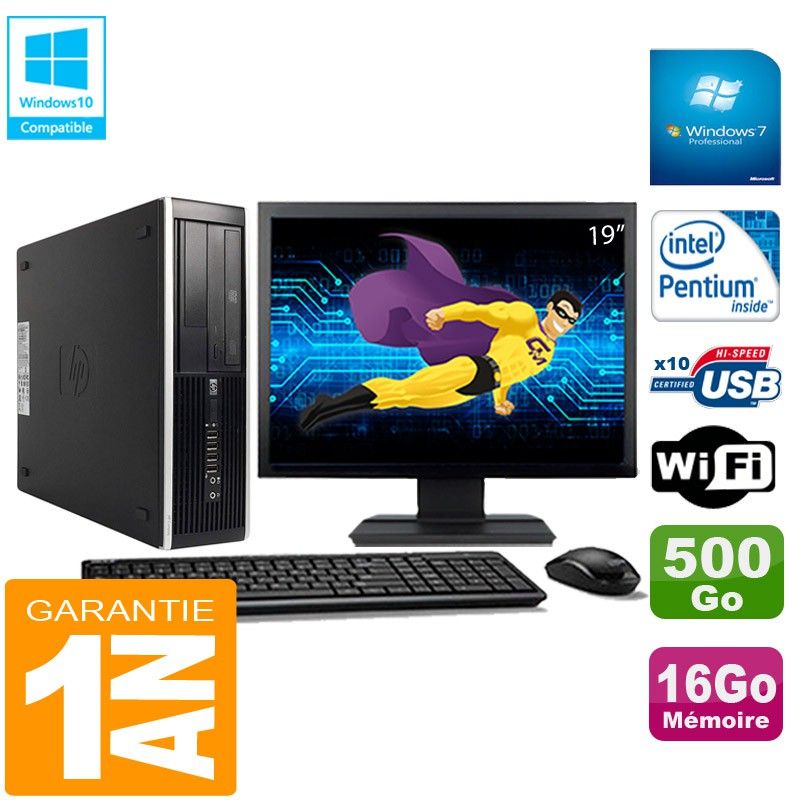 PC de escritorio HP Compaq Pro 6300 SFF - 16GB de RAM, 500GB HDD, Grabadora de DVD, Wifi, Windows 7 Pro