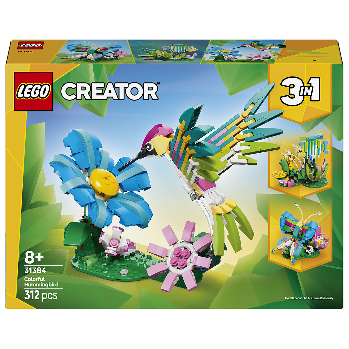 LEGO Creator 31384 3-en-1 Animaux Sauvages : le Colibri Coloré