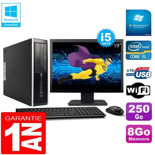 PC de escritorio HP Compaq Pro 6300 SFF - i5-3470, 8 GB de RAM, 250 GB HDD, Grabadora de DVD, WiFi, Windows 7 Profesional