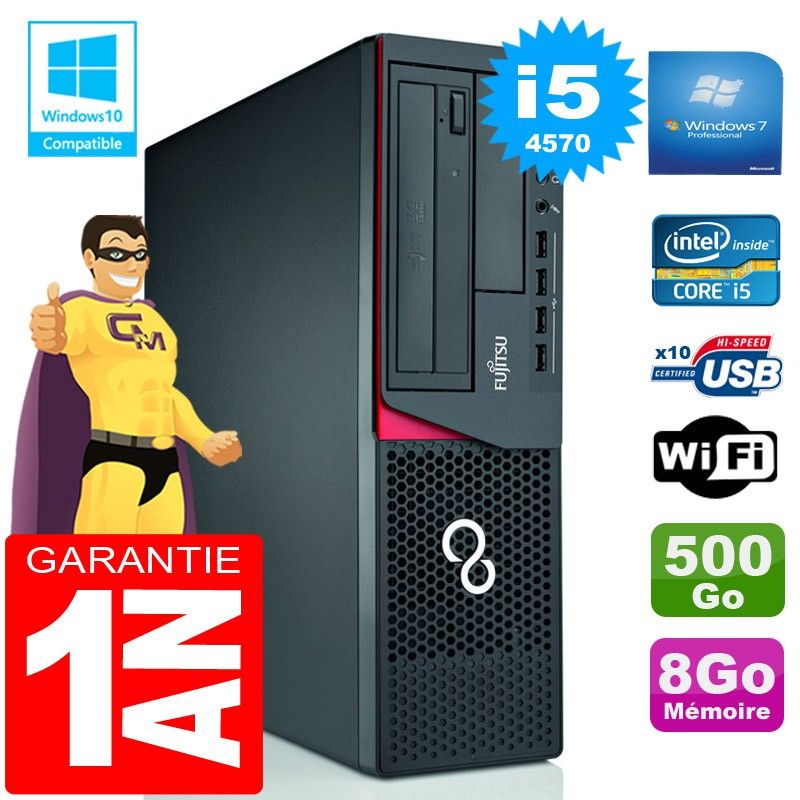 Fujitsu Esprimo E720 E85+ SFF Intel Core i5-4570 8Go 500 Go Wi-Fi Windows 7