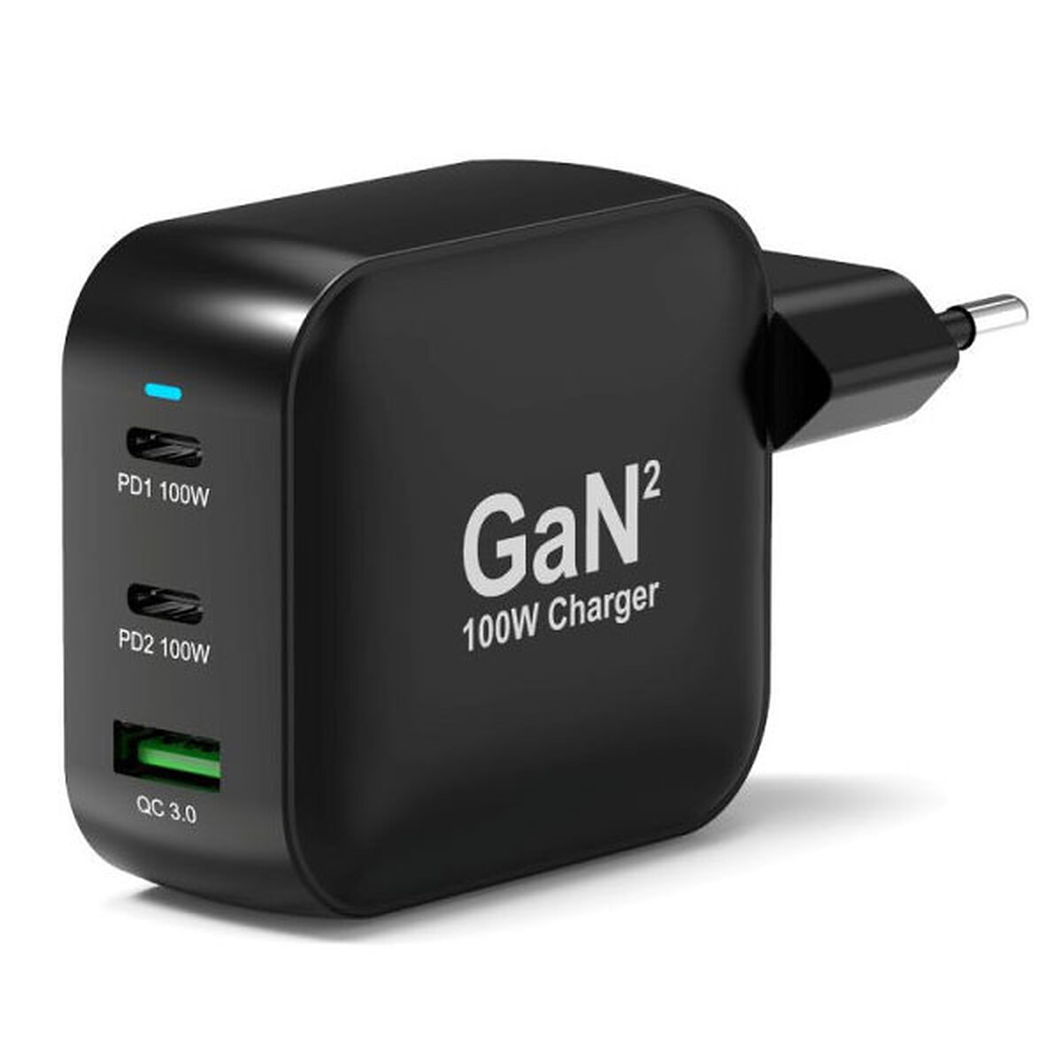 PORT Connect Chargeur Secteur USB-C Power Delivery 100W GaN + Câble 2m