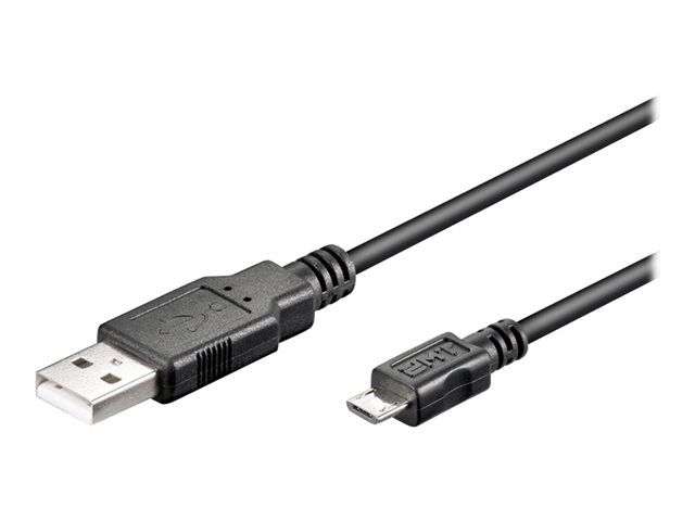 Wentronic USB Cable - Micro-USB Type B (M) to USB (M) - USB 2.0 - 30cm - Black