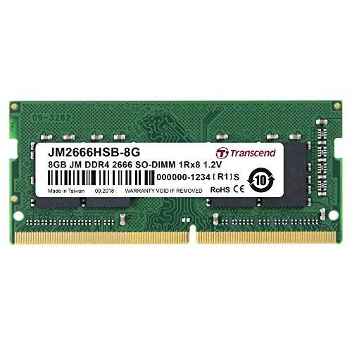 Transcend JetRAM 8GB (1x8GB) DDR4 SO-DIMM 2666MHz CL19 1.2V Unbuffered Non-ECC Memory Module