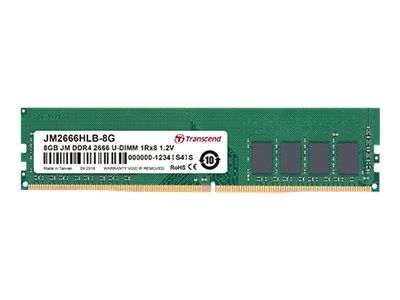 Transcend JetRAM 8GB DDR4 DIMM 2666MHz (PC4-21300) - CL19, 1.2V, Non-Buffer Memory