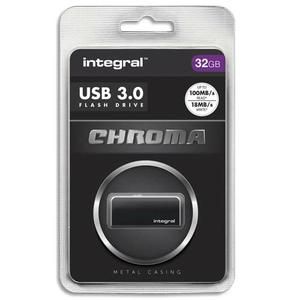 Integral Chroma USB Drive - 64GB - USB 3.0 - Black