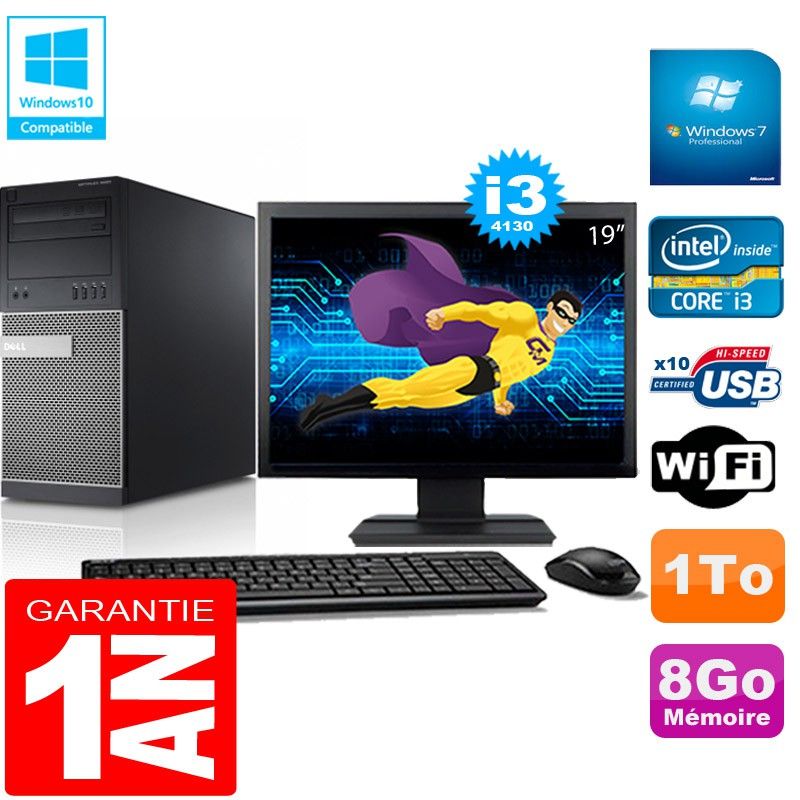Dell Optiplex 9020 Tower - Core i3-4130, 8GB RAM, 1TB HDD, Intel HD Graphics 4400