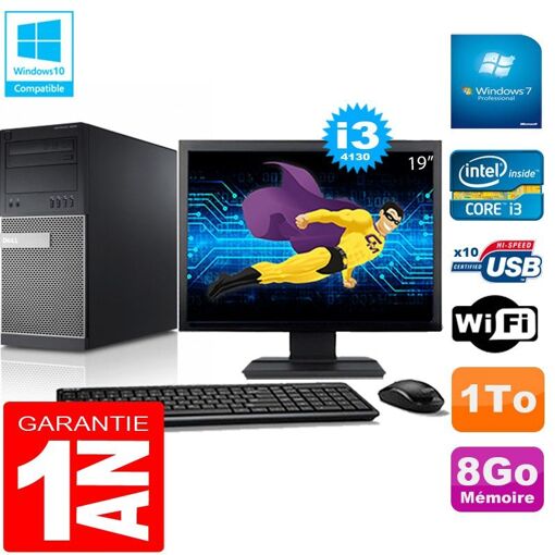 Dell Optiplex 9020 Tower - Core i3-4130, 8GB RAM, 1TB HDD, Intel HD Graphics 4400