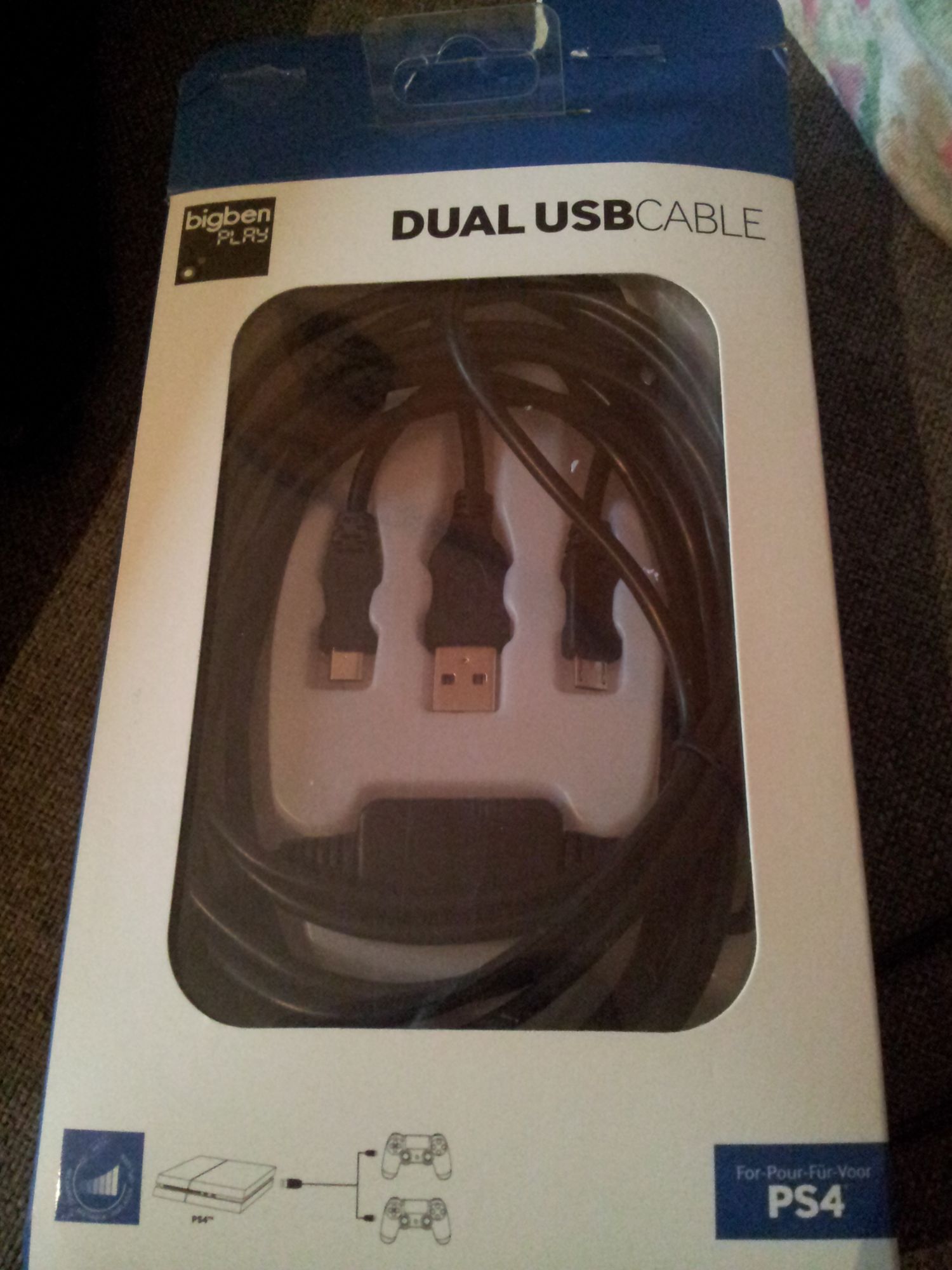 Câble USB Double Bigben pour PS4