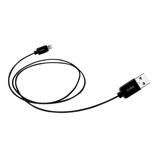 SBS Lightning Cable - 1.2m, Armored, Black