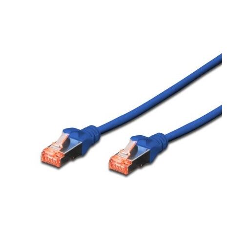 Câble Connectland Cat6 RJ45 droit blindé, 0.25m, Bleu