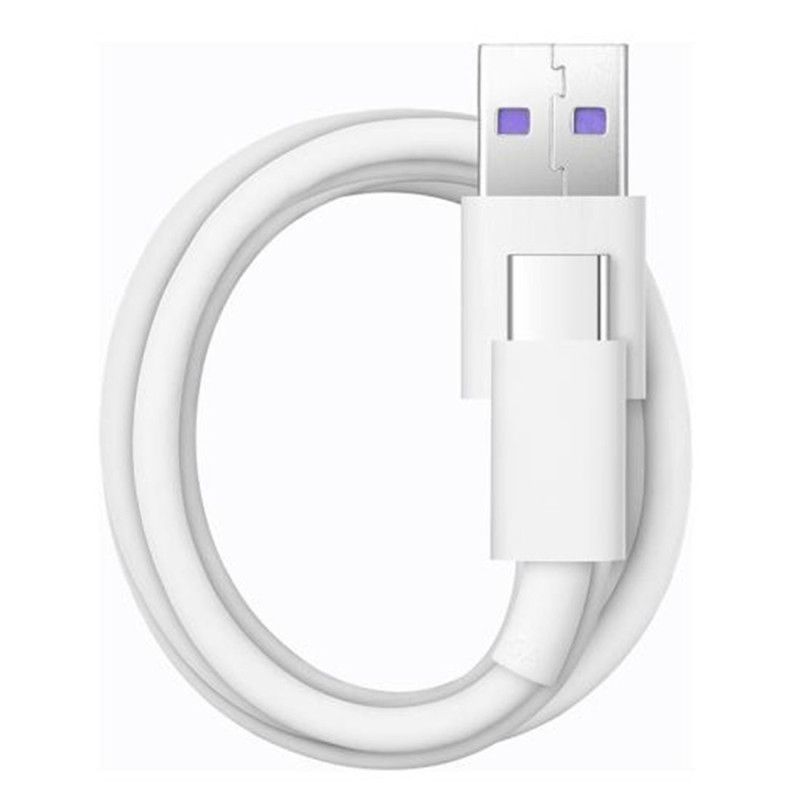 Cable USB Original de Carga Rápida Huawei 1m TPE 5A, Para Huawei Mate 9 / Mate 9 Pro / P10 / P10 Plus y Otros Smartphones (Blanco)