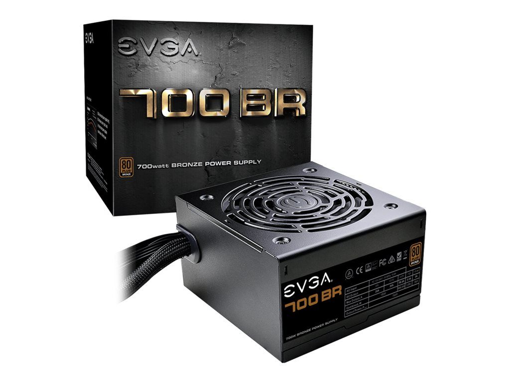 EVGA 700BR - Internal Power Supply - ATX12V / EPS12V - 80 PLUS Bronze - 100-240V AC - 700W - Active PFC - Europe