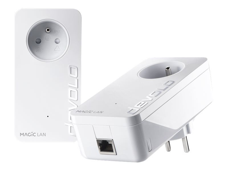 Kit de inicio Devolo Magic 2 LAN - Puente 1GbE, HomeGrid - Montaje en pared (paquete de 2)