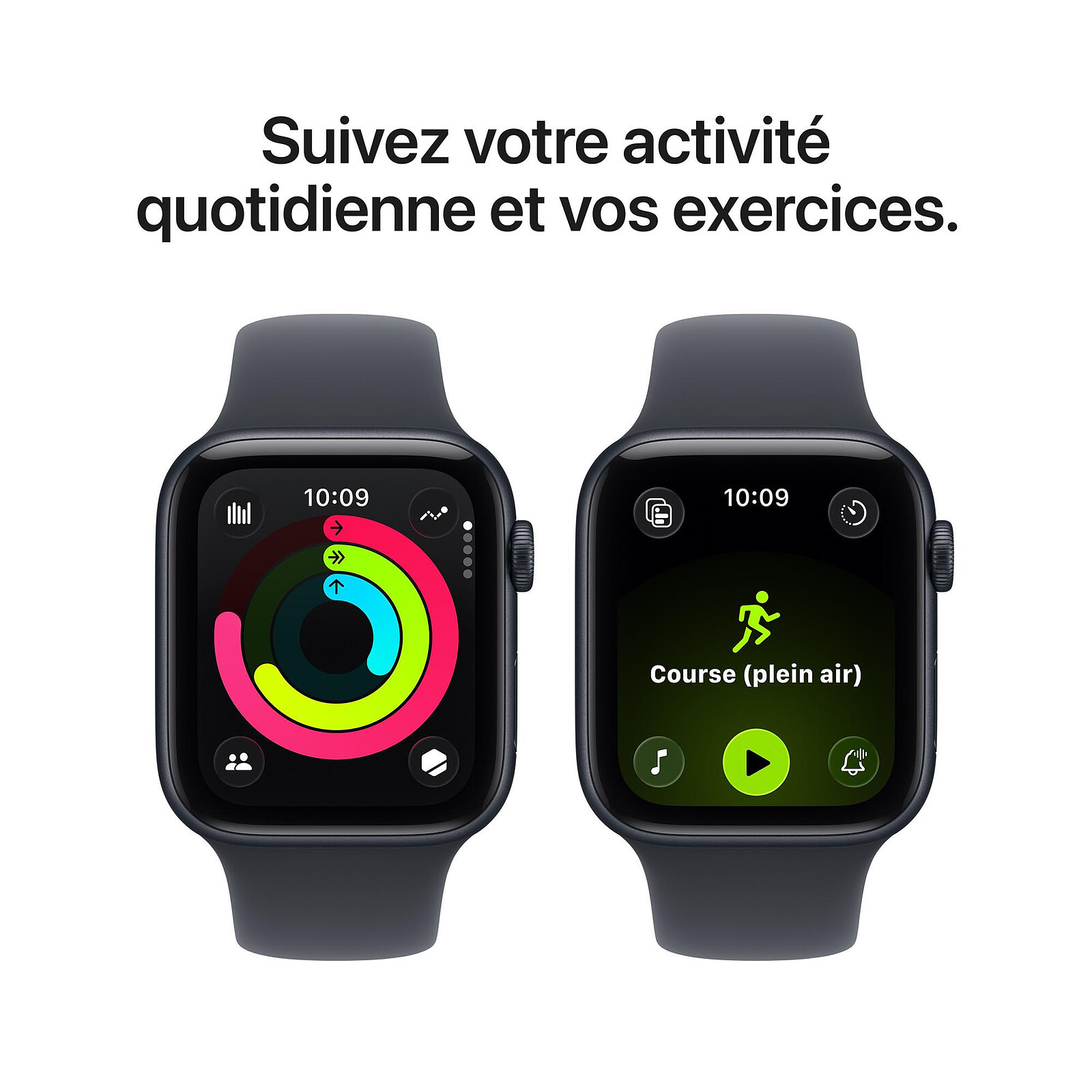 Apple Watch SE 3 GPS 44 mm Aluminum Midnight Sport Band S/M