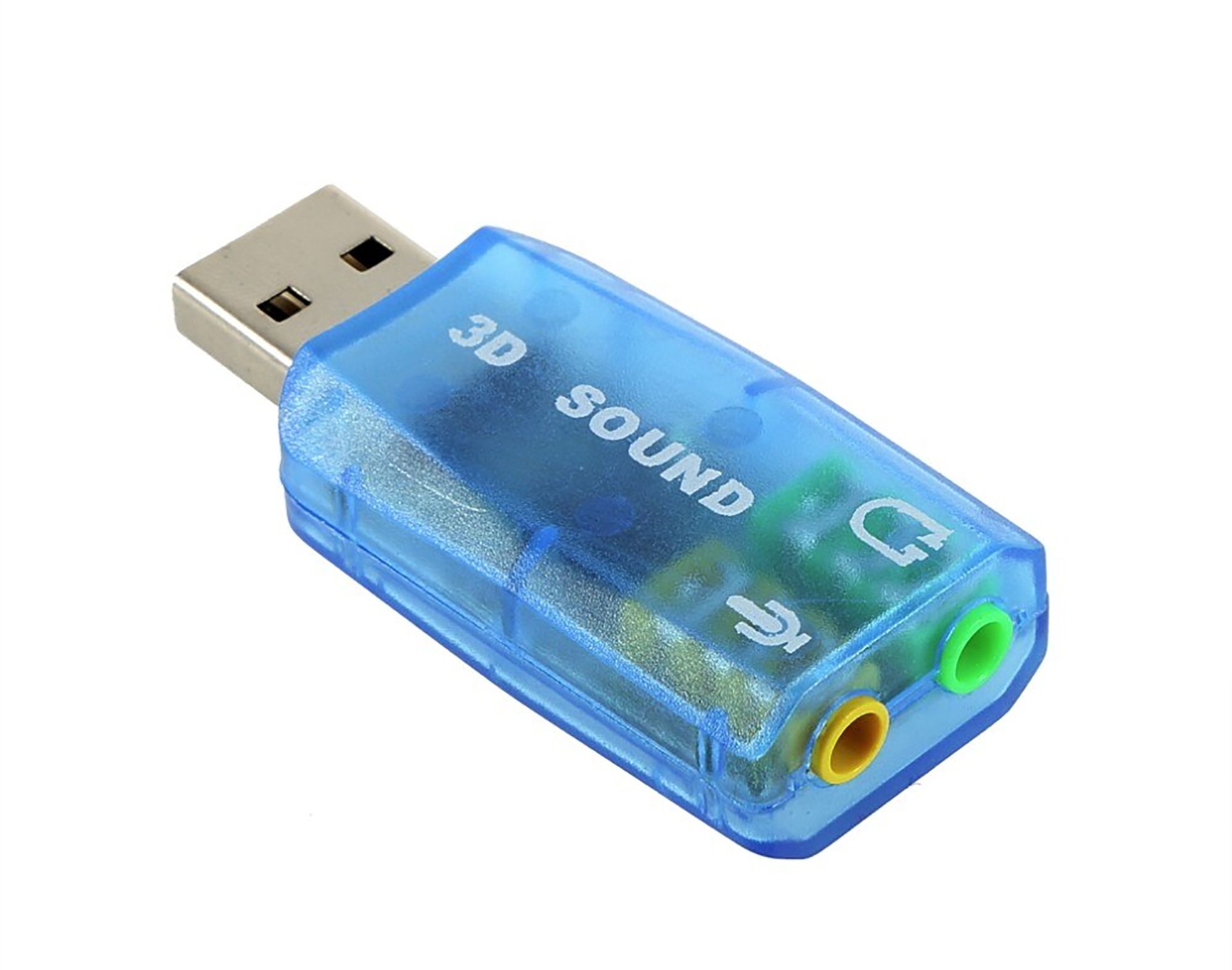 External USB Sound Card 5.1 (Mono Channel) Blue