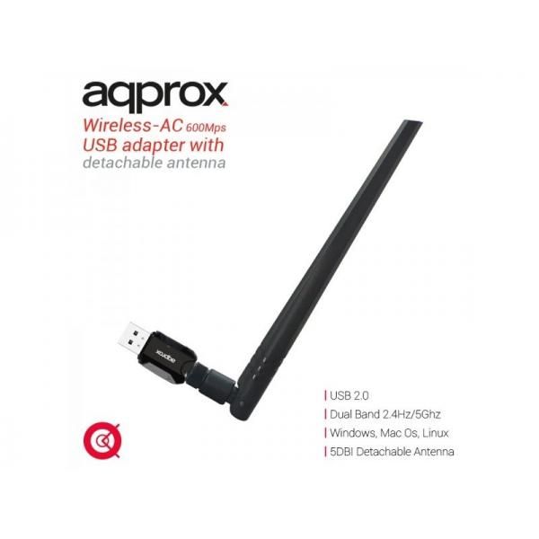 Approx! APPUSB600DA Wireless Network Adapter 433 Mbit/s
